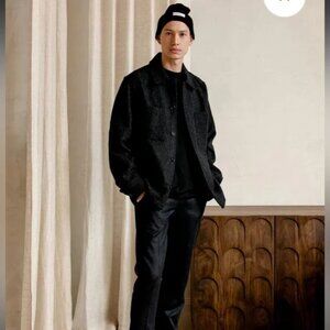 ECOLOGYST Slow Fashion Wool Harbour Coat Charcoal Grey Jacket Contemporary Sz M